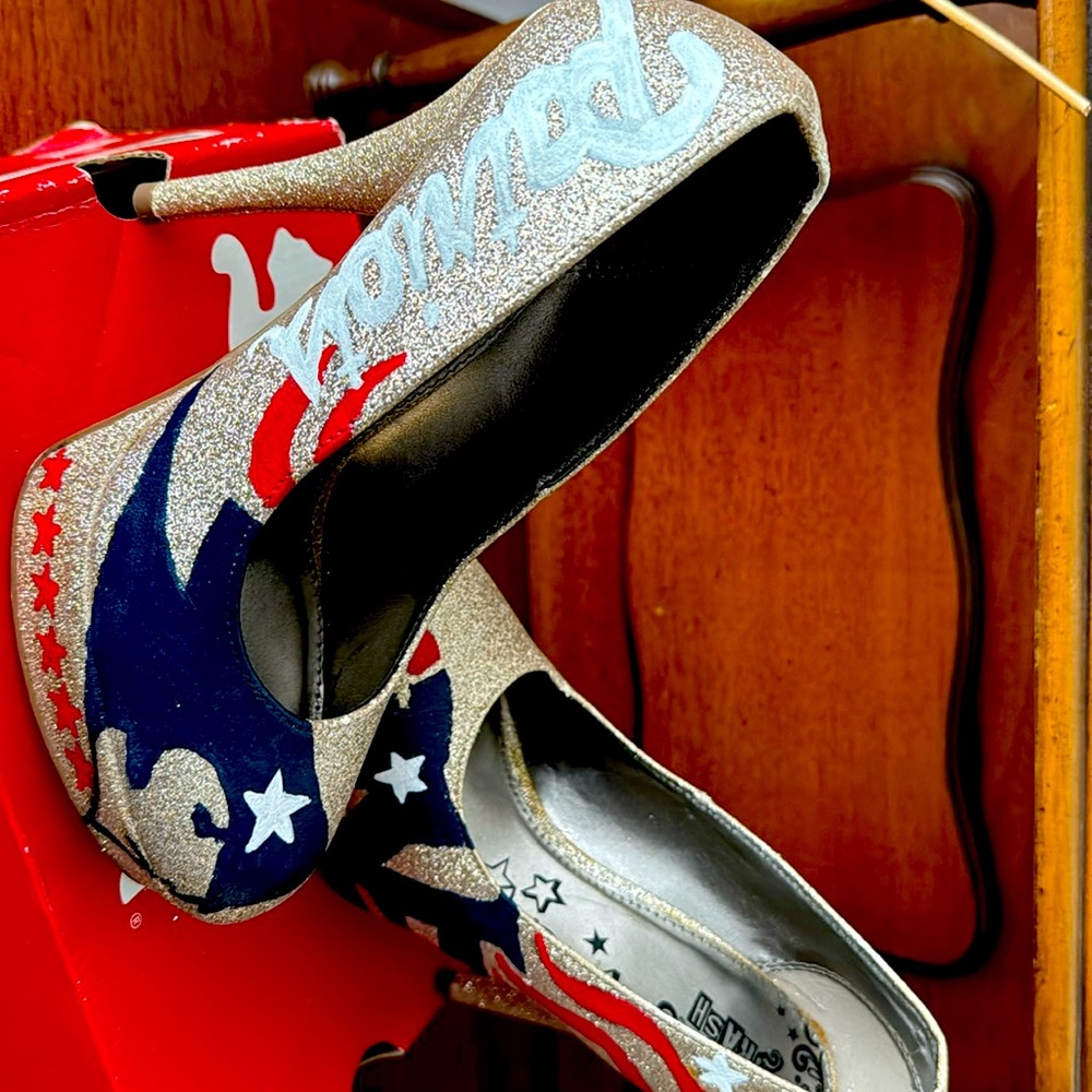 Custom hand painted New England Patriots heels